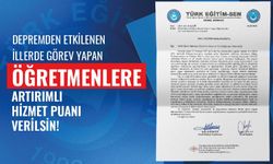 Depremden Etkilenen İllerde Görev Yapan Öğretmenlere Artırımlı Hizmet Puanı Verilsin!