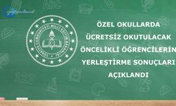 Özel Okullarda Ücretsiz Okutulacak Öncelikli Öğrencilerin Yerleştirme Sonuçları Açıklandı
