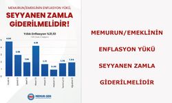 MEMURUN/EMEKLİNİN ENFLASYON YÜKÜ, SEYYANEN ZAMLA GİDERİLMELİDİR