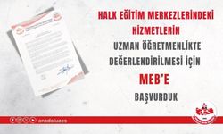 Halk Eğitim Merkezlerindeki Hizmetlerin Uzman Öğretmenlikte Değerlendirilmesi İçin MEB’e Başvurduk