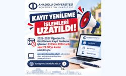 2026–2027 Öğretim Yılı Güz Dönemi Kayıt Yenileme Süresi Uzatıldı