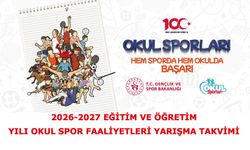 2026-2027 Eğitim ve Öğretim Yılı Okul Spor Faaliyetleri Yarışma Takvimi