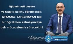 Eğitimin asli unsuru ve taşıyıcı kolonu öğretmendir