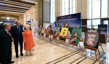 Filistinli öğrencilerin “Umut Acıya Direnirken” adlı resim sergisi