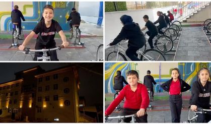 Öğrenciler, Pedal Çevirip Elektrik Üretiyor
