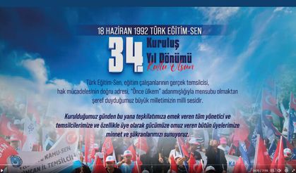 Türk Eğitim-Sen 34 yaşında