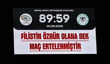 Filistin özgür olana dek maç ertelenmiştir