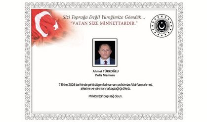 Polis memurumuz Ahmet Türkoğlu şehit oldu. Ruhu şad olsun