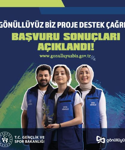 “Gönüllüyüz Biz” Proje Desteği sonuçları açıklandı.