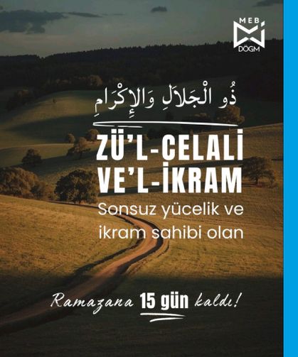 Sonsuz yücelik ve ikram sahibi