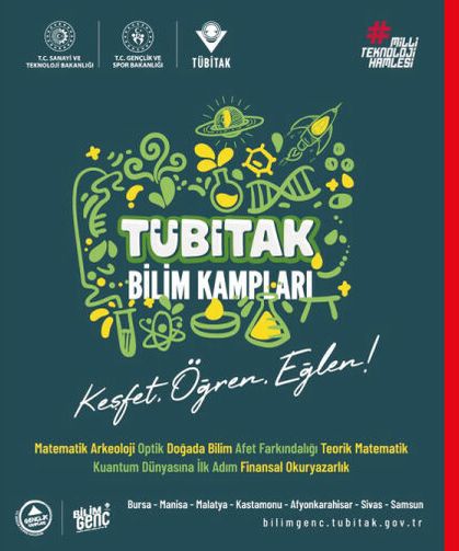 TÜBİTAK Bilim Kampları Nisan-Haziran dönemi kamp takvimi açıklandı!