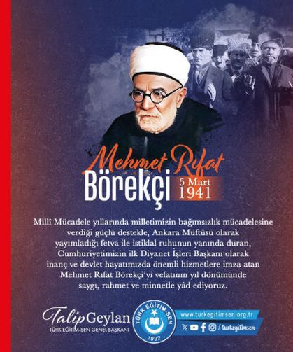 İlk Diyanet İşleri Başkanımız, iradesi ve duasıyla Kuvay-ı Milliye’nin manevi gücü