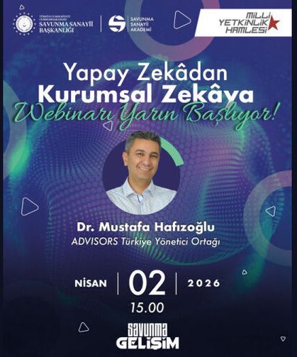 “Yapay Zekâdan Kurumsal Zekâya” webinarı başlıyor!