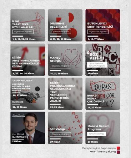 Enstitü Sosyal Nisan ayı etkinlik takvimi ile karşınızdayız