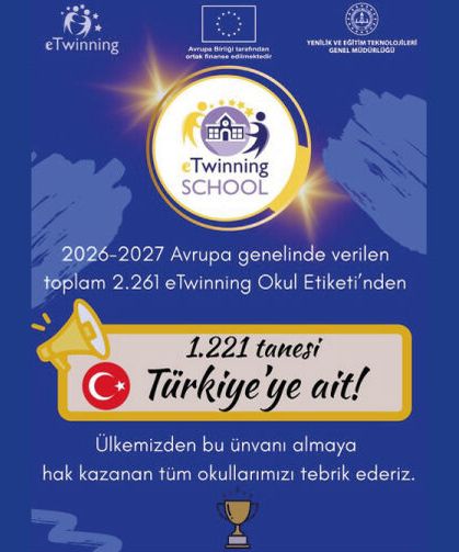 eTwinning Okulu Etiketi sonuçları bir kez daha gurur verici bir başarıyla açıklandı
