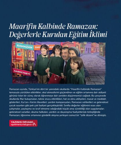 Sabır zamanı, paylaşma hâli, söz ise inceliği öğretir