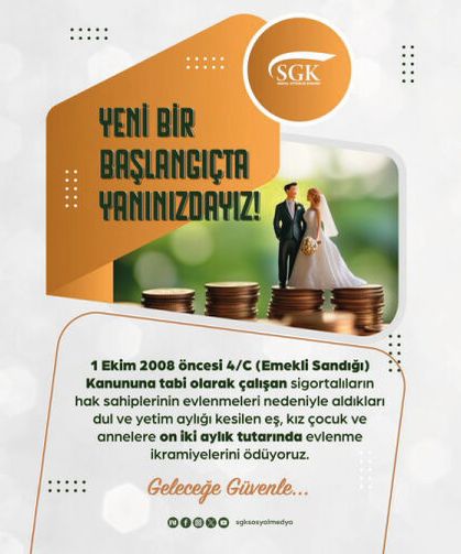 Evlenme ikramiyesi desteğimizle yeni başlangıcınızda yanınızdayız!