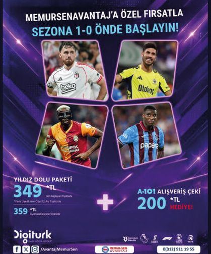 Digitürk Kampanyası Memur Sen Avantaj Üyelerine Özel Güncellendi