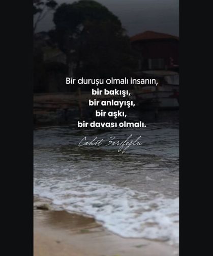 Bir duruşu olmalı insanın