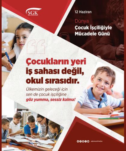 Çocukların yeri iş sahası değil, okul sırasıdır