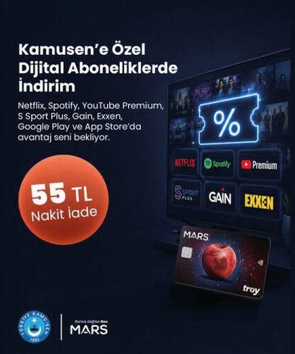Kamu-Sen dijital kartın ile kazan