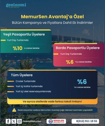 Gezinomi Memur Sen Avantaj dünyasında