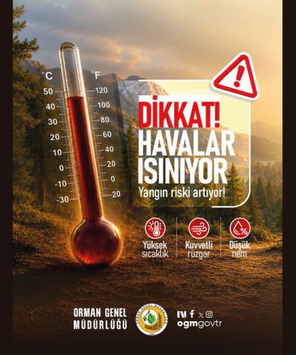 DİKKAT! YÜKSEK YANGIN RİSKİ!