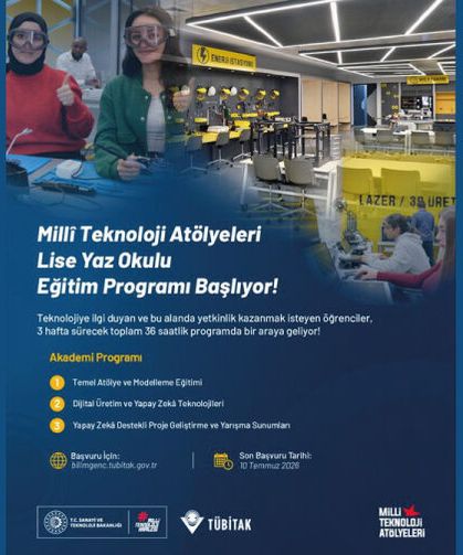 Milli Teknoloji Atölyeleri Yaz Okulunda Teknoloji Dolu Bir Yaz Başlıyor!