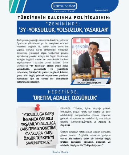 3Y- yoksullukla, yolsuzlukla ve yasaklarla mücadele