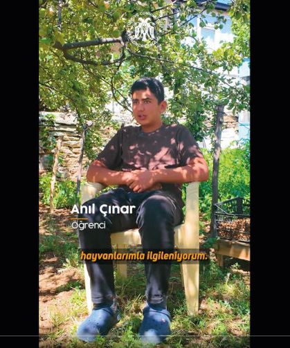 Hayvan Sağlığı ve Yetiştiriciliği Alanı 12. sınıf öğrencisi Anıl evladımız