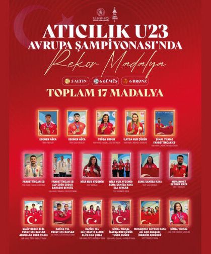 ATICILIK U23 AVRUPA ŞAMPİYONASI'NDA REKOR MADALYA!