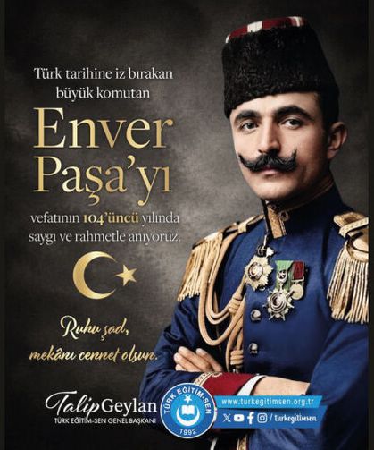 "Enver Paşa" Enver Paşa, inandığı dava uğruna son nefesine kadar yürüdü