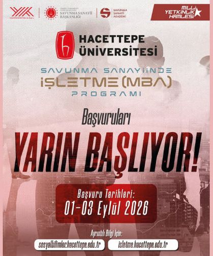 Savunma Sanayiinde İşletme (MBA) Programı için başvurular yarın başlıyor!