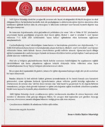 MEB Basın Açıklaması
