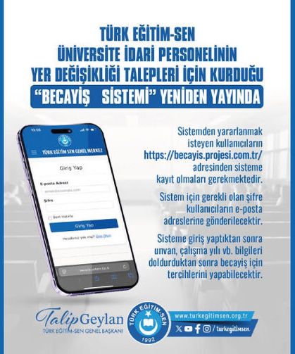 “Becayiş Sistemi” yeniden yayında...
