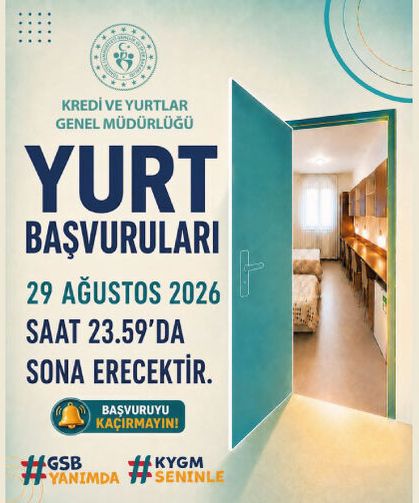 Yurt başvurularında son gün Başvuru bugün saat 23.59'a kadar
