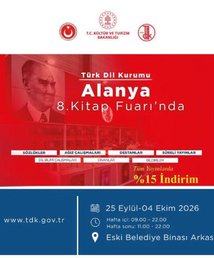 Türk Dil Kurumu yayınları Alanya 8. Kitap Fuarı’nda