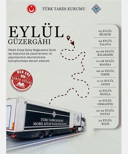 Mobil Kitap Satış Mağazamızın Eylül Güzergâhı