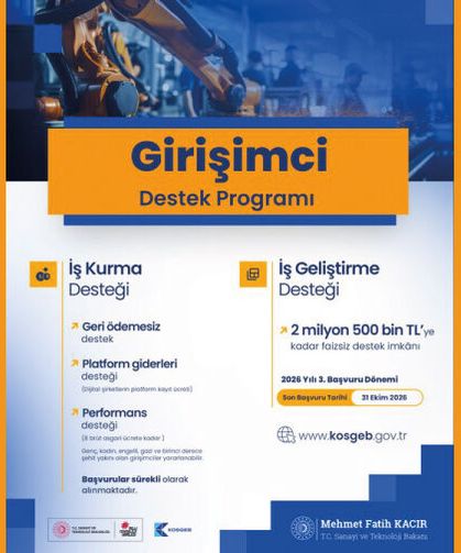 Girişimci Destek Programı ile girişimcilerimizin yanında olmaya devam ediyoruz