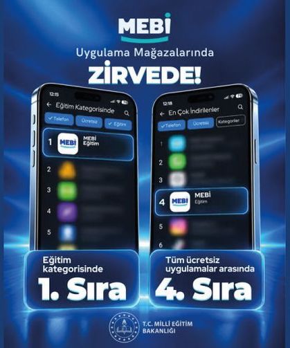 MEBİ uygulama mağazalarında zirvede!