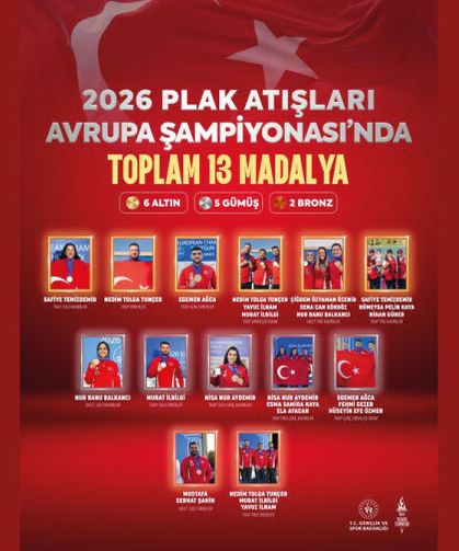 ATICILIK PLAK ATIŞLARI AVRUPA ŞAMPİYONASI'NDA 13 MADALYA!