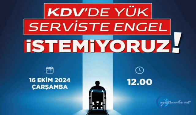 KDV’de Yük Serviste Engel İstemiyoruz!