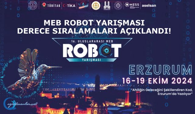 16.Uluslararası MEB Robot Yarışması Derece Sıralamaları Açıklandı!