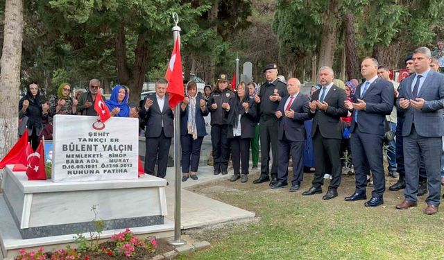 Şehit Bülent Yalçın, kabri başında anıldı