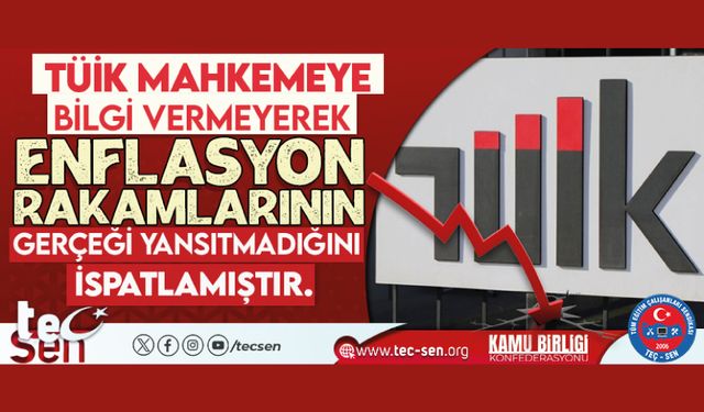 TÜİK Mahkemeye Bilgi Vermeyerek, Enflasyon Rakamlarının Gerçeği Yansıtmadığını İspatlamıştır.