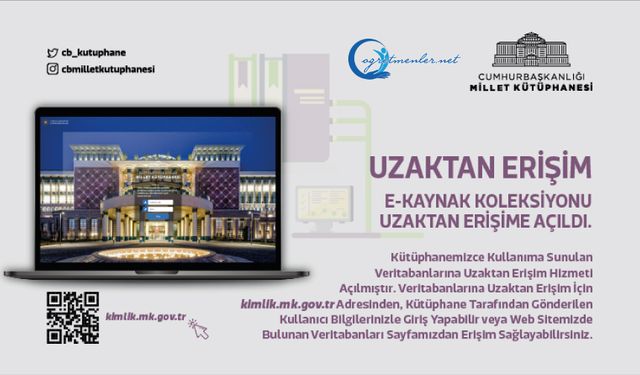 Millet Kütüphanesi Veritabanlarına Uzaktan Erişim