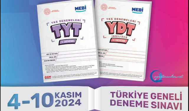 Türkiye Geneli TYT ve YDT Denemeleri yapılacak