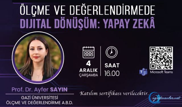 Ölçme ve değerlendirmede yapay zeka eğitimi