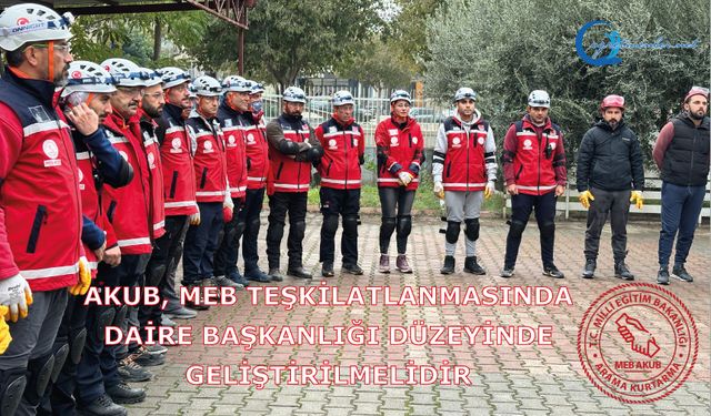 AKUB, MEB teşkilatlanmasında daire başkanlığı düzeyinde geliştirilmelidir