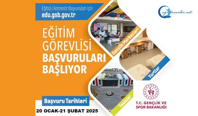 Eğitim görevlisi başvuruları başlıyor